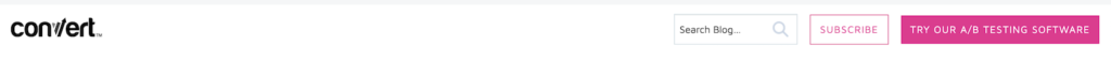 Convert website header with a sticky top bar placement for email signup