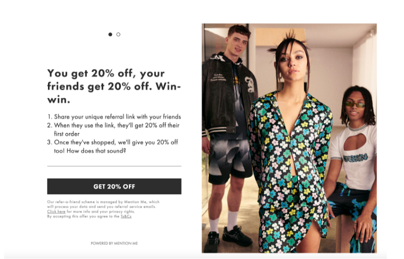 ASOS referral offer, you get 20% off and your friends get 20% off