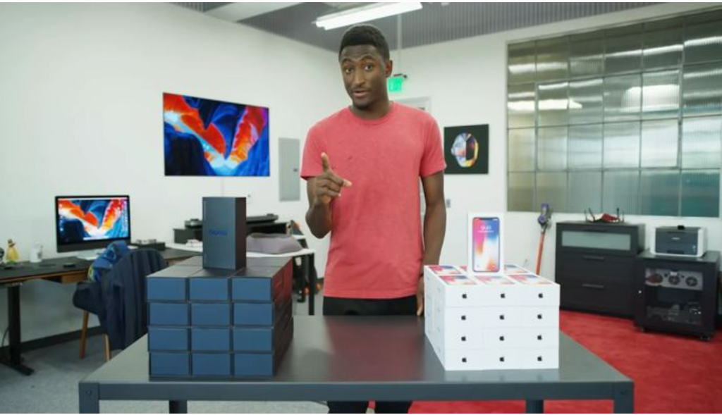 Marques Brownlee smartphone giveaway video set