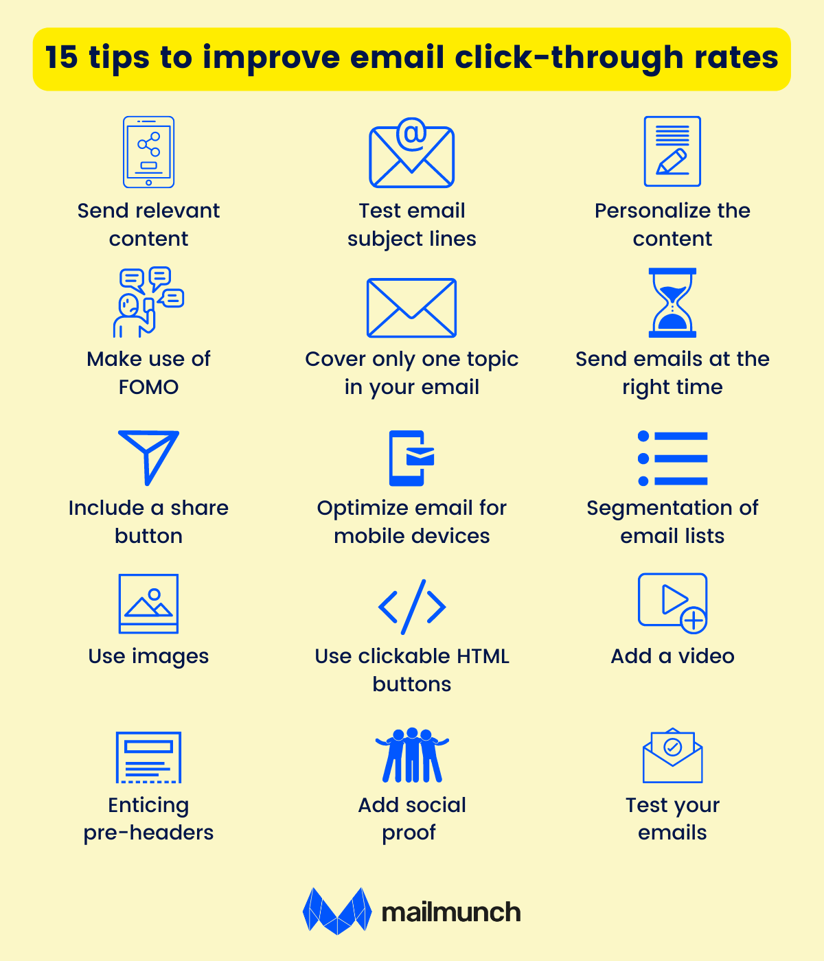 15 tips to improve email click through rates