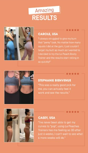 Customer reviews block with before and after photos