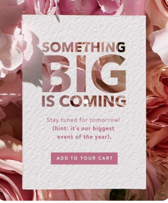 Something big is coming teaser email hinting at the biggest event of the year