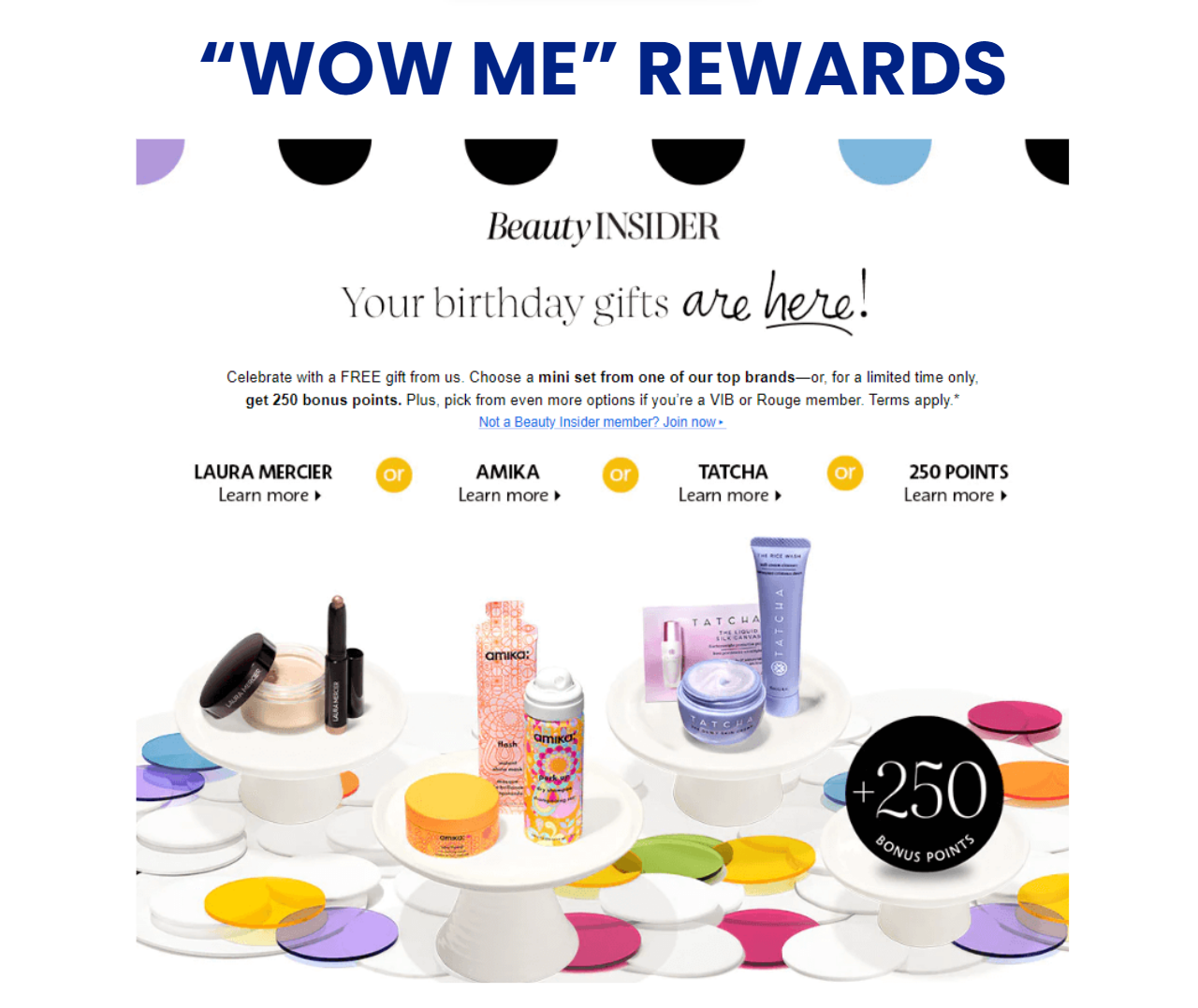 Sephora Beauty Insider birthday gift rewards email