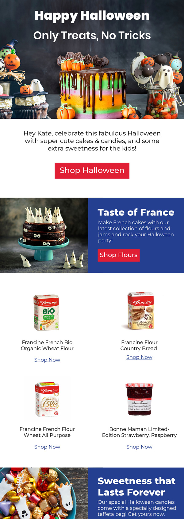 Le Panier Francais Halloween treats email