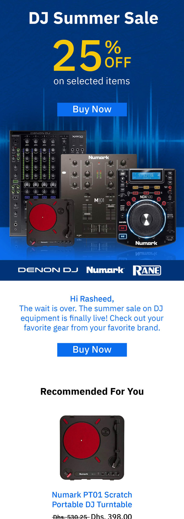 MusicMajlis DJ summer sale email with 25% off