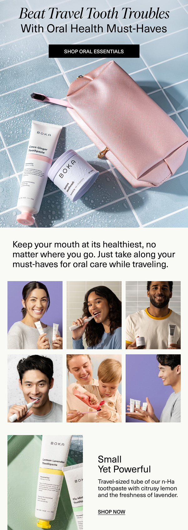 Boka travel oral care essentials email
