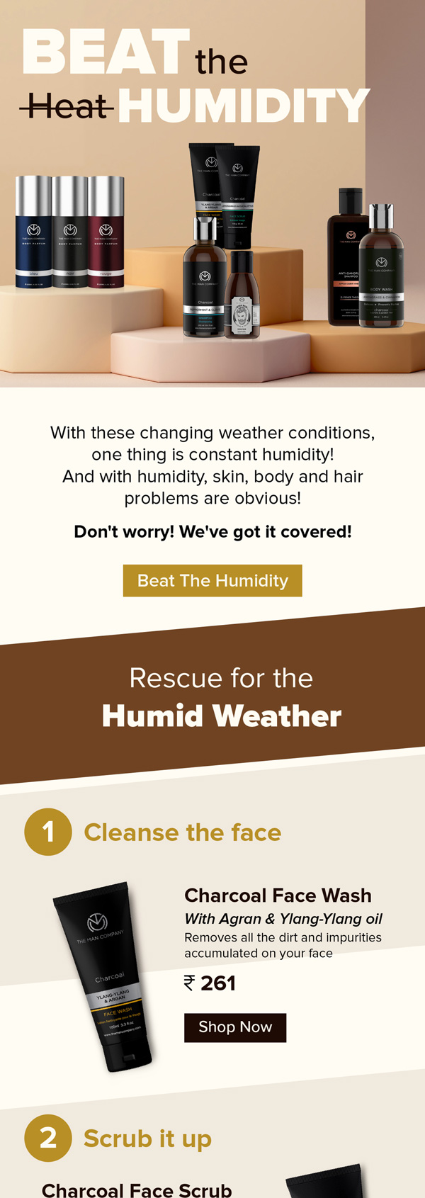 The Man Company humid weather grooming email