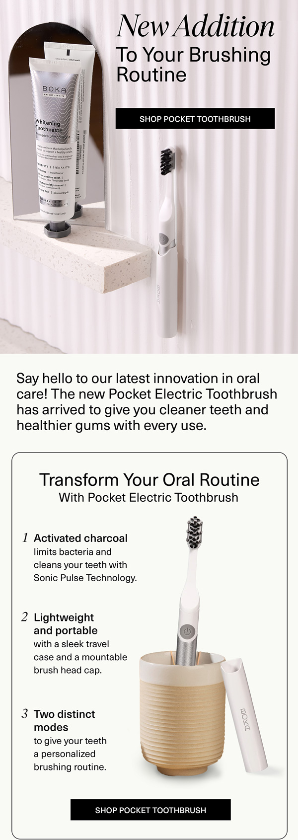 Boka new pocket electric toothbrush email