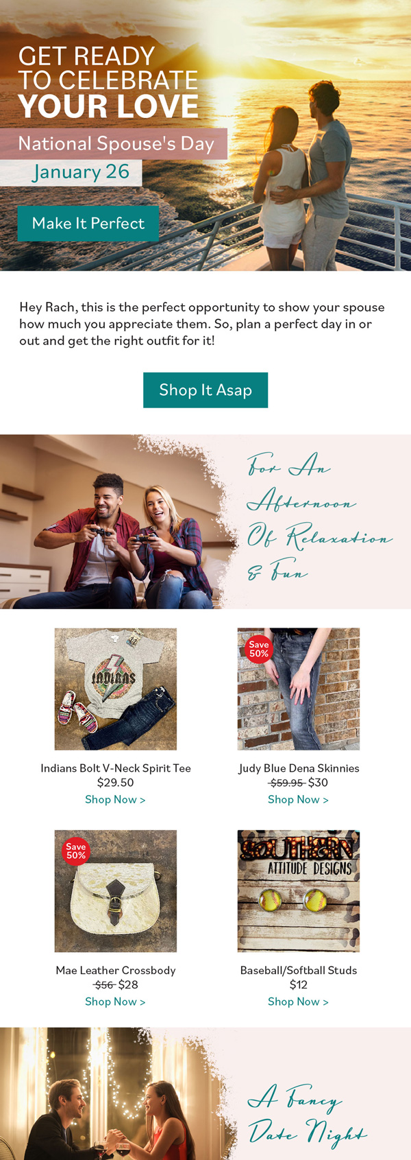 Grace and Grit National Spouses Day gift email