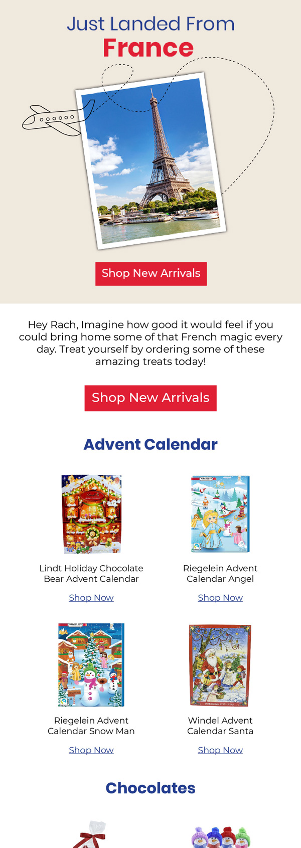 Le Panier Francais new arrivals and advent calendar email