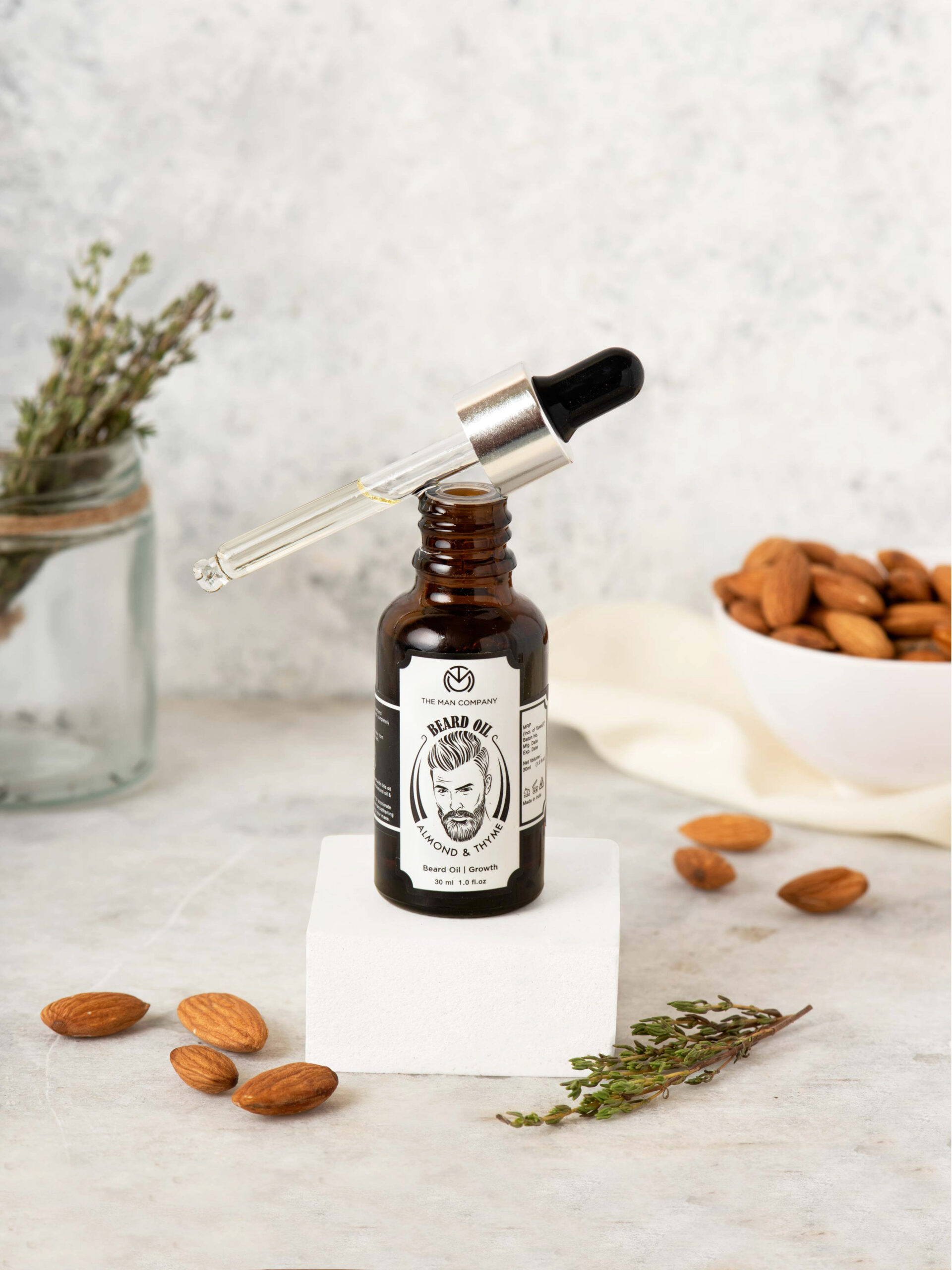 The Man Company beard oil with almonds
