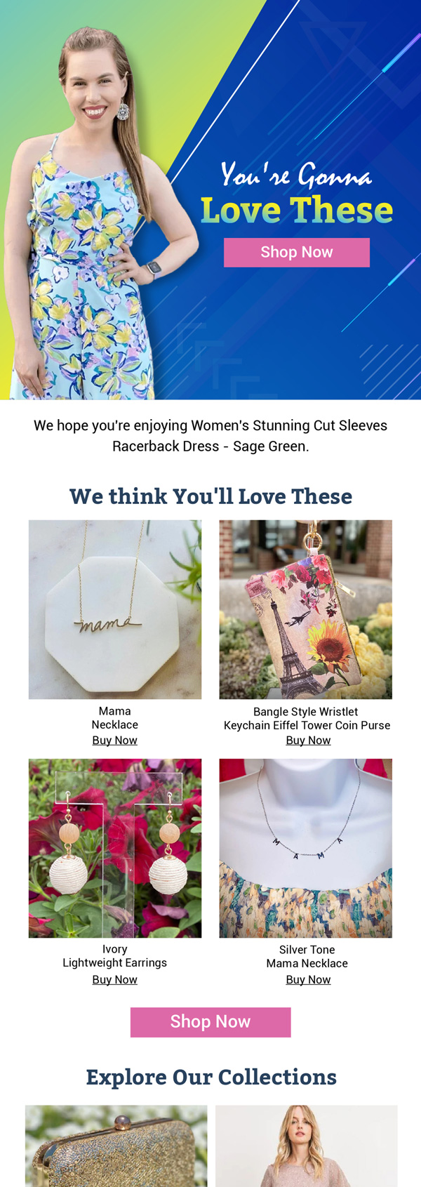 Sybaritic Boutique cross-sell email with jewelry picks