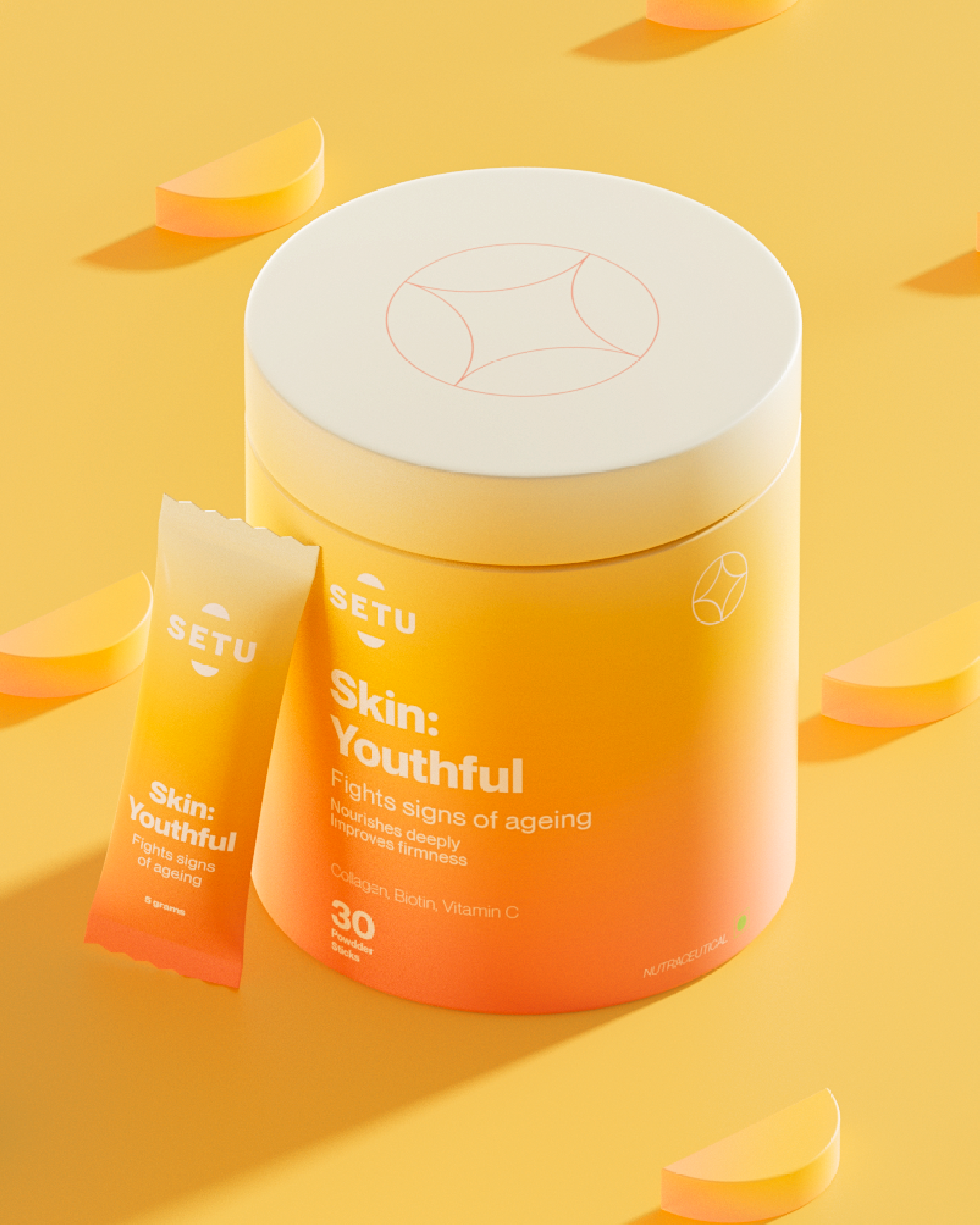 Setu Skin Youthful supplement jar