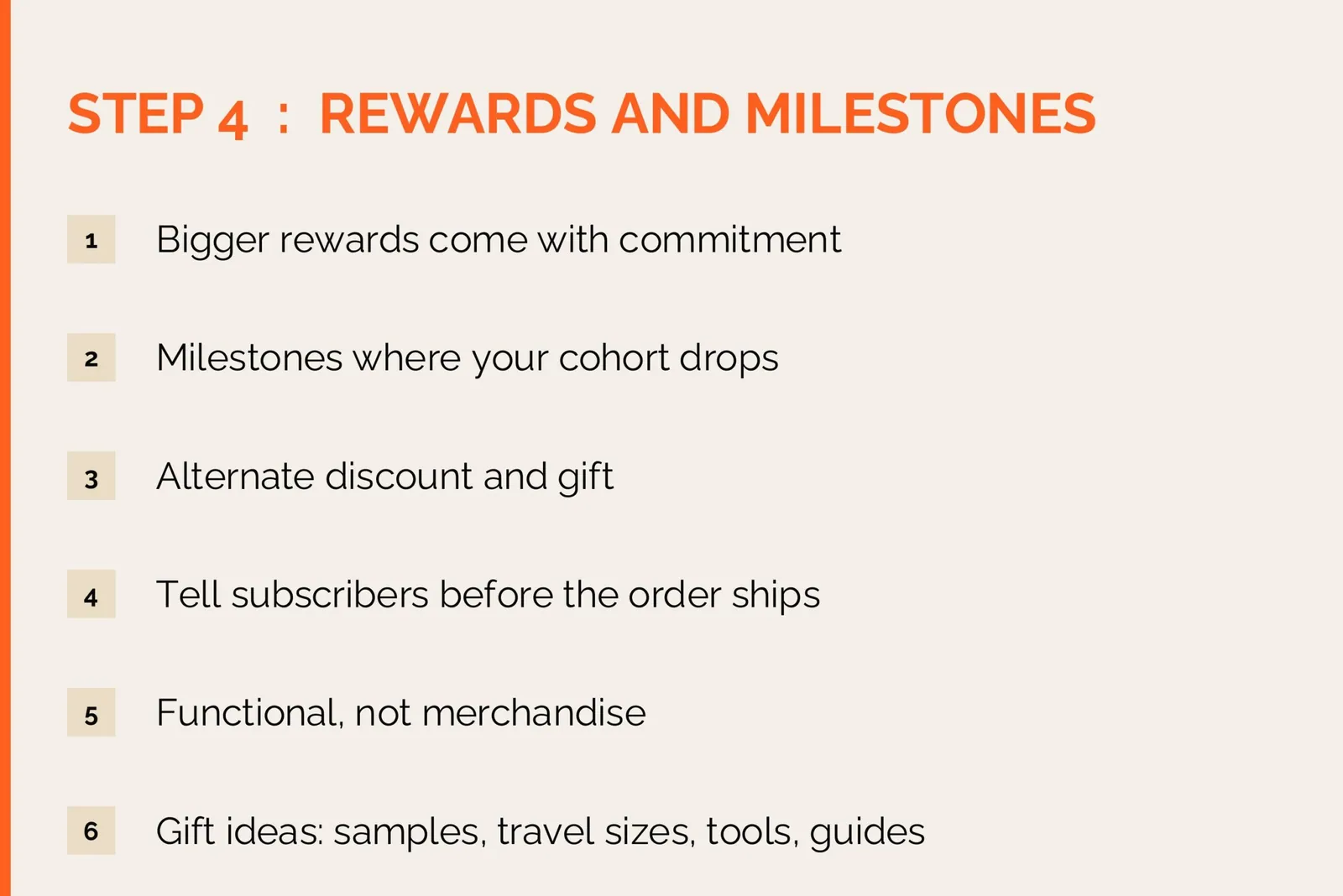 Step 4: Rewards and milestones