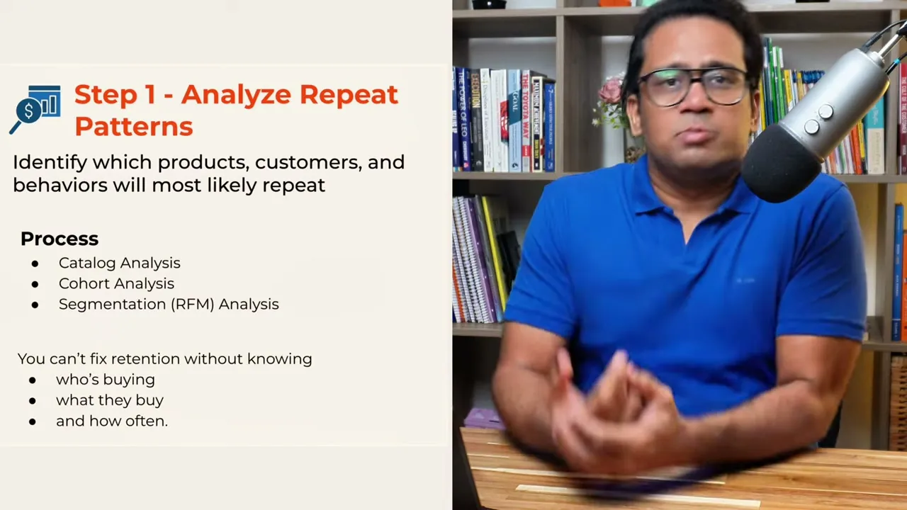 Step 1, analyse repeat patterns: catalog analysis, cohort analysis and segmentation