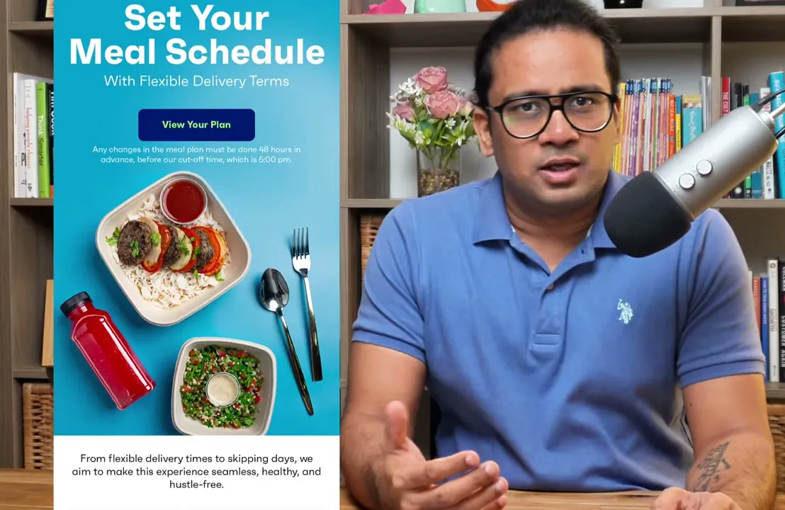Subscription onboarding email example asking a new subscriber to set their meal schedule